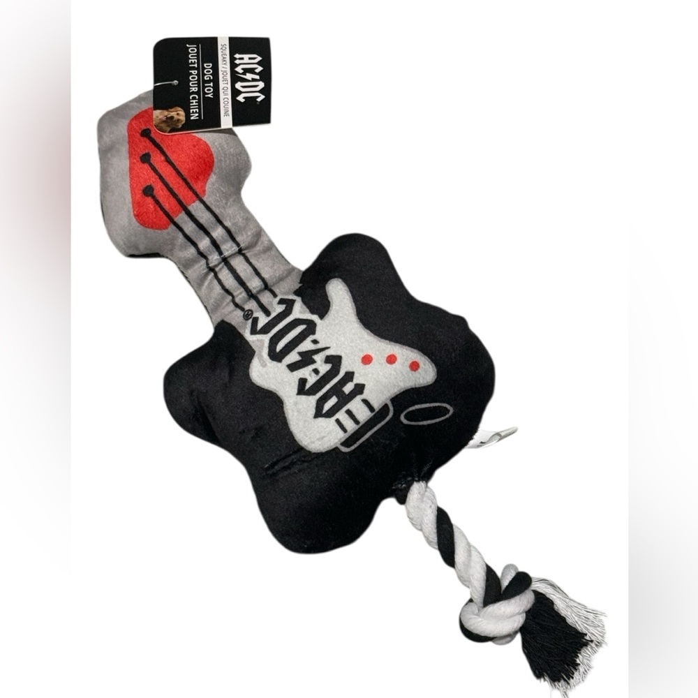 NEW Rockstar AC/DC Dog Toy Guitar Design Plushie Dog toy
